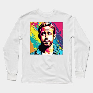 Ryan Gosling vector art fan works graphic design by ironpalette Long Sleeve T-Shirt